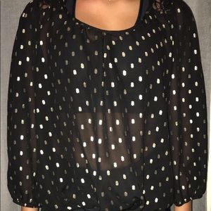dressy black and gold blouse